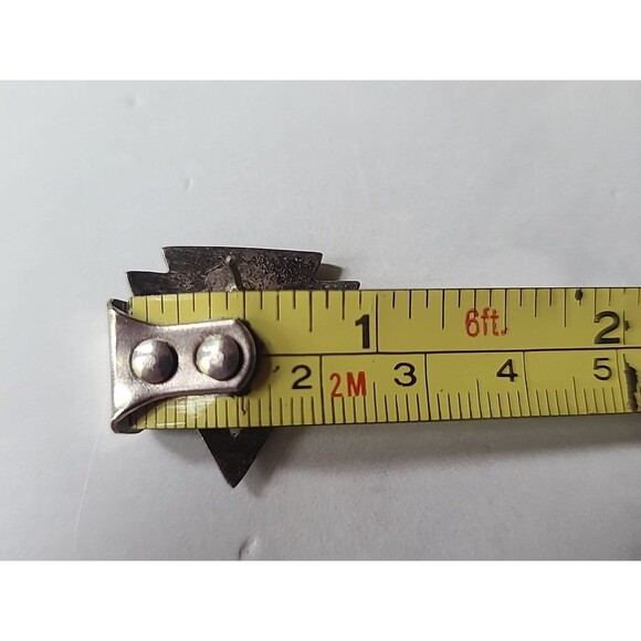 925 Sterling Silver MOP Triangular Stud Earrings Vintage - Picture 9 of 10